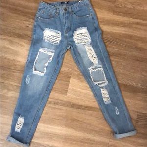 BooHoo mom jeans